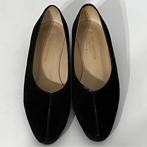 Silvia Florentina Black Leather Suede Shoes